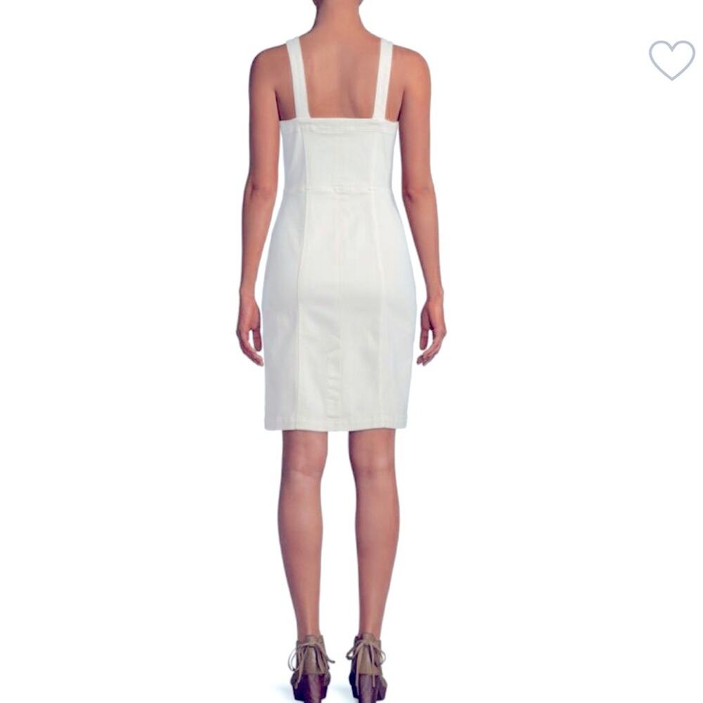 Anthropologie Skies Are Blue Linen Overall Dress Medium NWT Snap Front - Picture 3 of 15